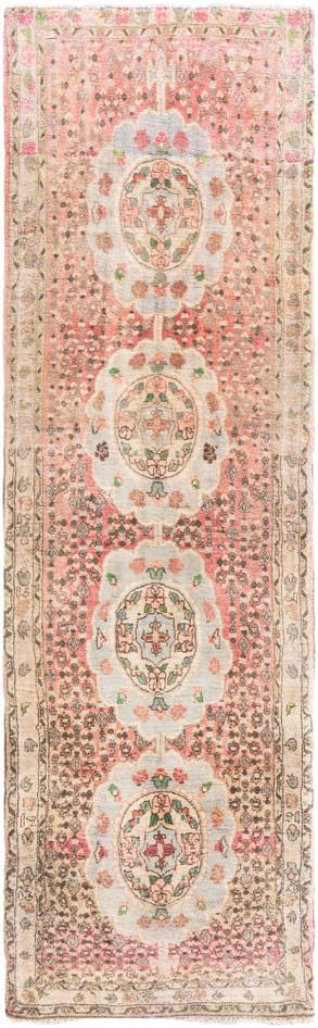 Detail image of 2' 1 x 7' 1 Hand Knotted Ultra Vintage Persian Wool Runner Rug