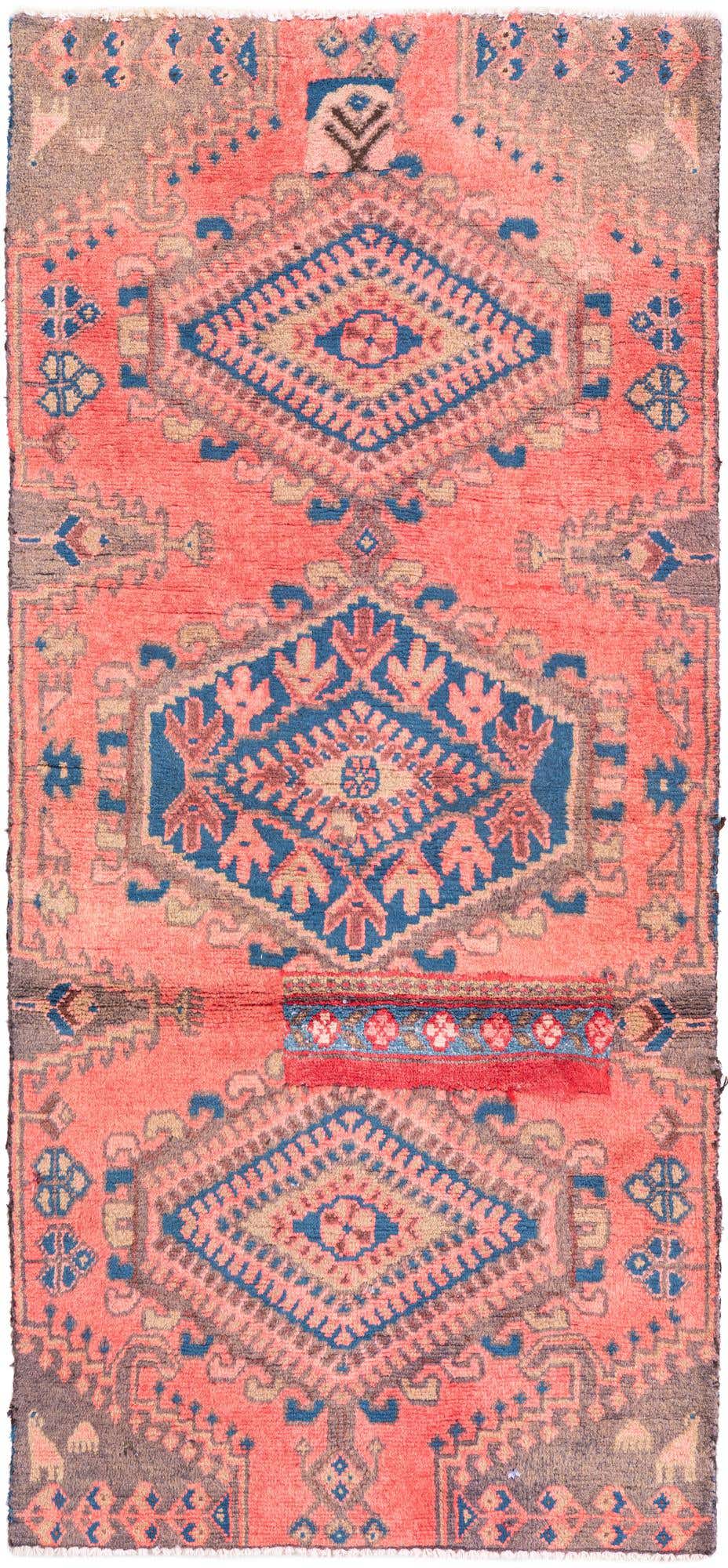 2' 8 x 5' 8 Hand Knotted Ultra Vintage Persian Wool Runner Rug