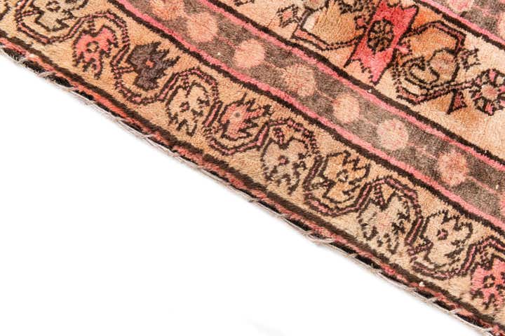 4' 3 x 10' 8 Hand Knotted Ultra Vintage Persian Wool Runner Rug