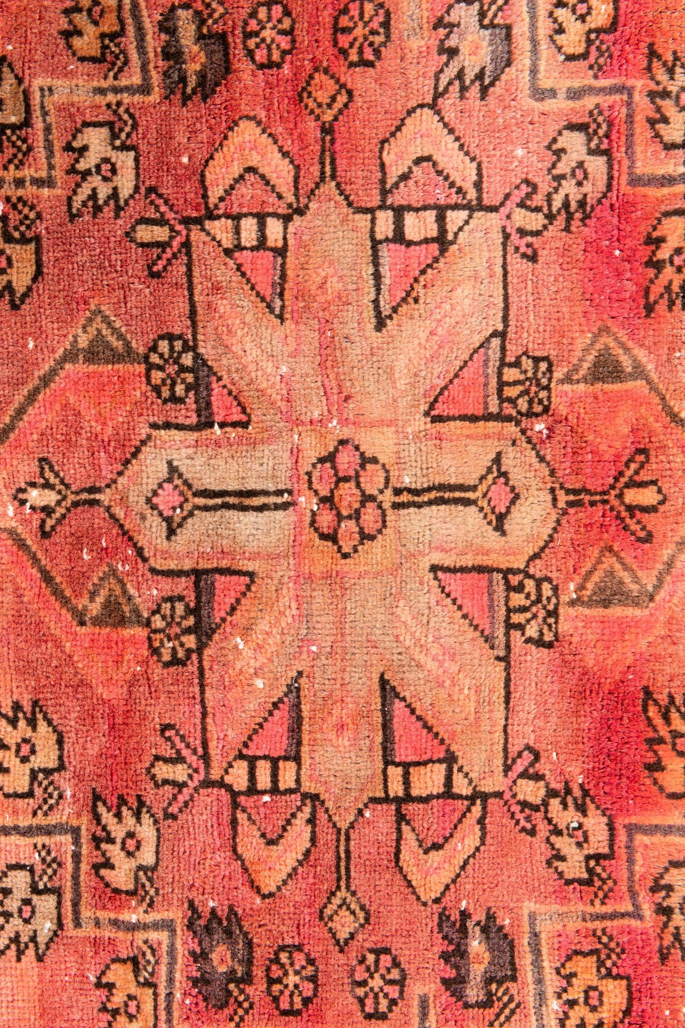 4' 3 x 10' 8 Hand Knotted Ultra Vintage Persian Wool Runner Rug