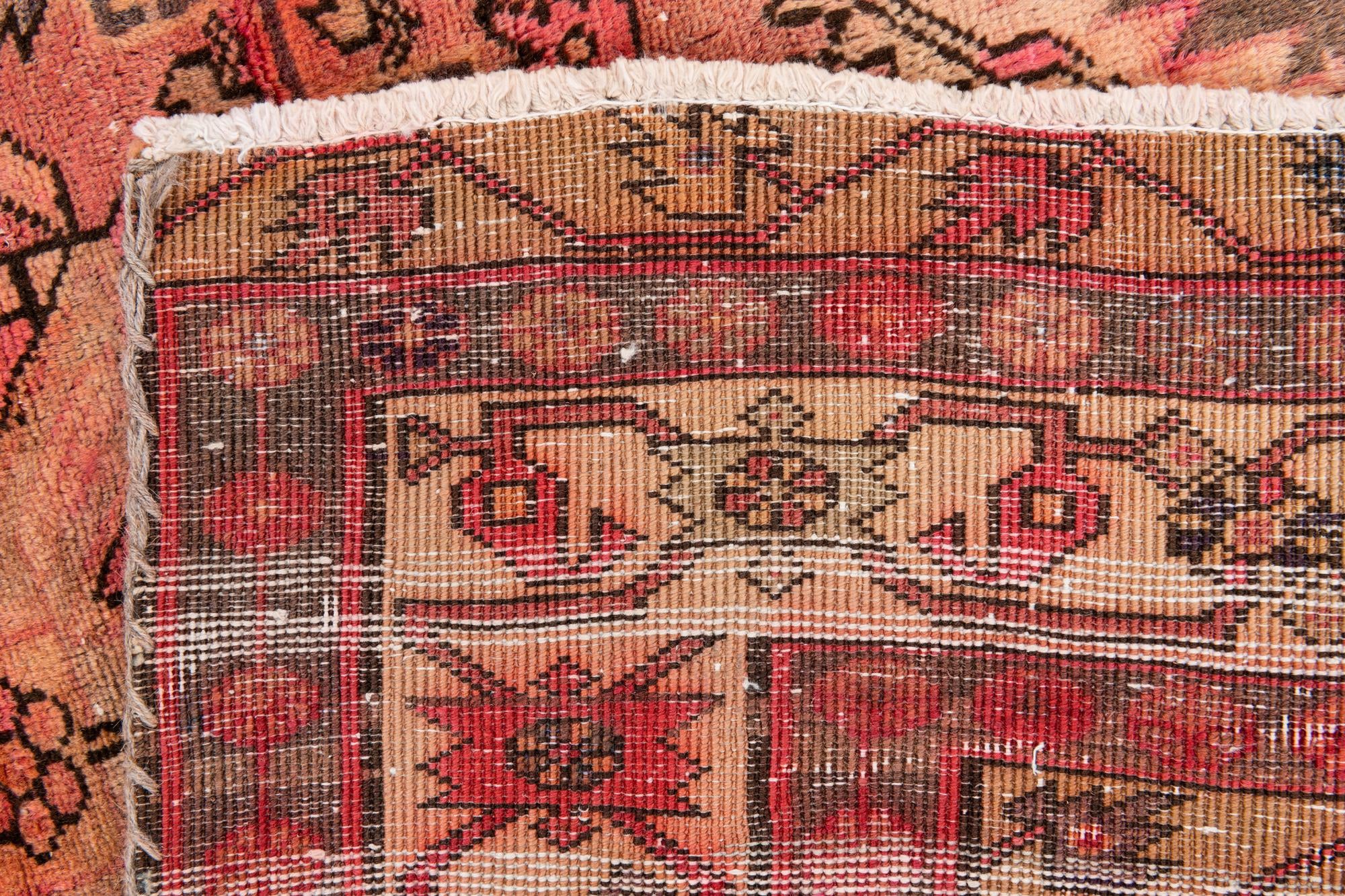 4' 3 x 10' 8 Hand Knotted Ultra Vintage Persian Wool Runner Rug