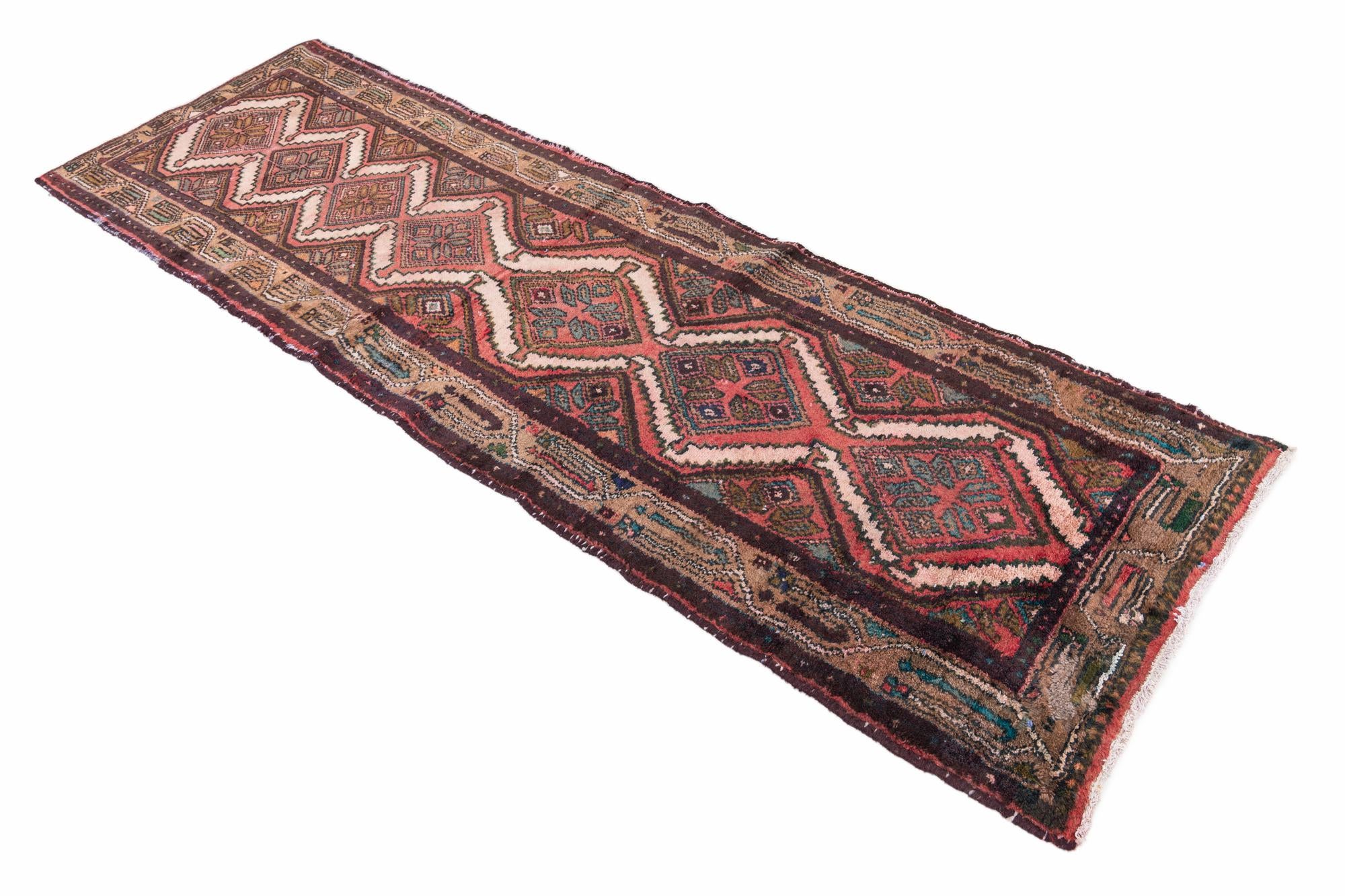 2' 7 x 8' 7 Hand Knotted Ultra Vintage Persian Wool Runner Rug