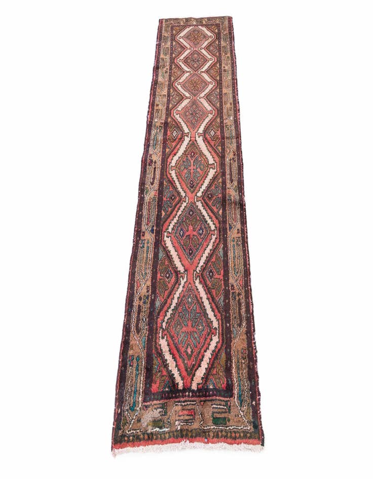 Detail image of 2' 7 x 8' 7  Hand Knotted Ultra Vintage Persian Wool Runner Rug