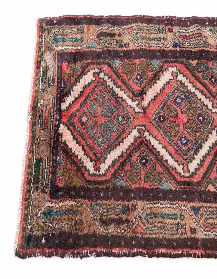 Detail image of 2' 7 x 8' 7  Hand Knotted Ultra Vintage Persian Wool Runner Rug