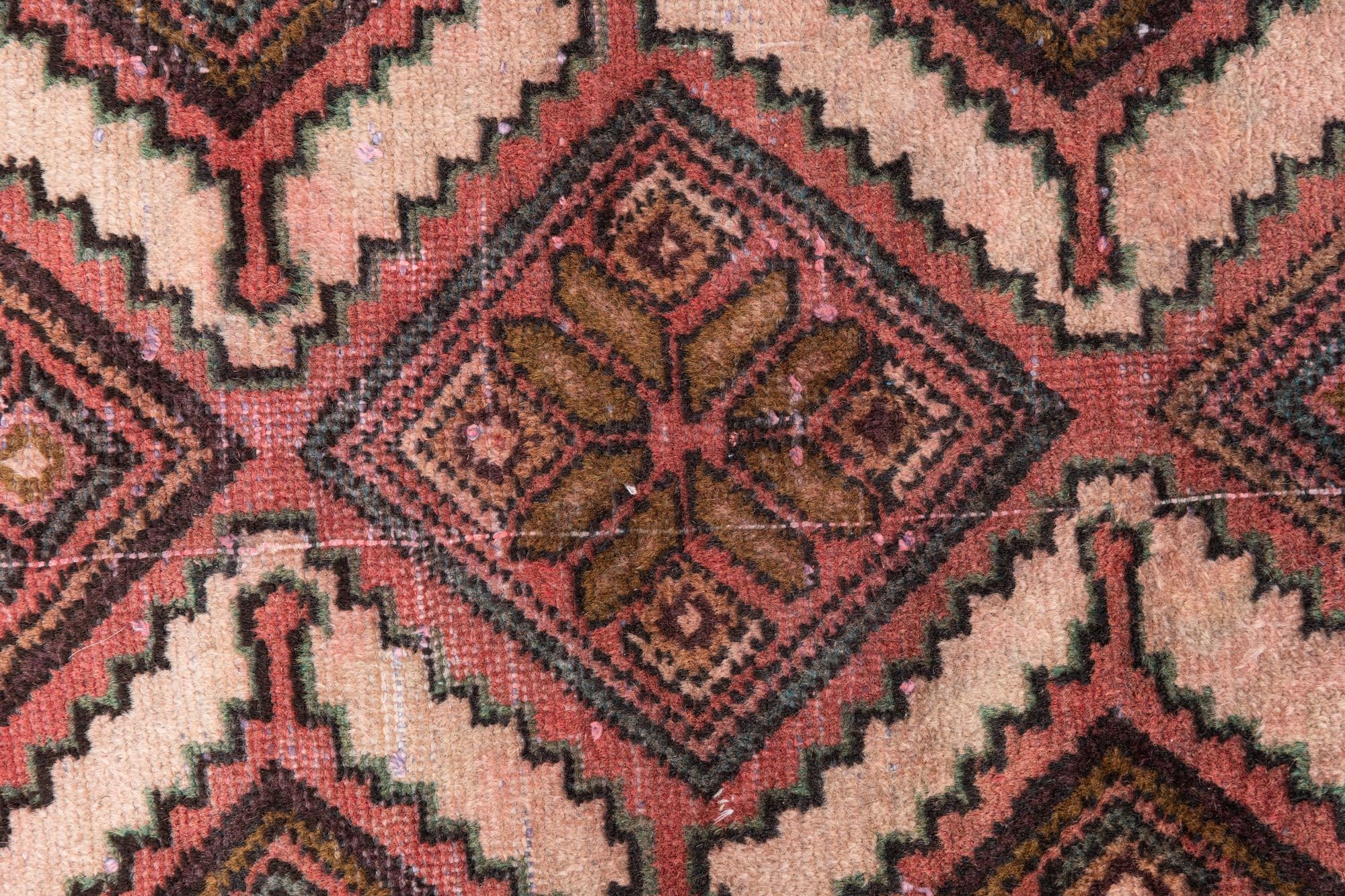 2' 7 x 8' 7 Hand Knotted Ultra Vintage Persian Wool Runner Rug