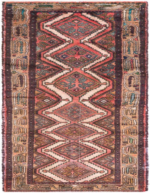 Detail image of 2' 7 x 8' 7 Hand Knotted Ultra Vintage Persian Wool Runner Rug