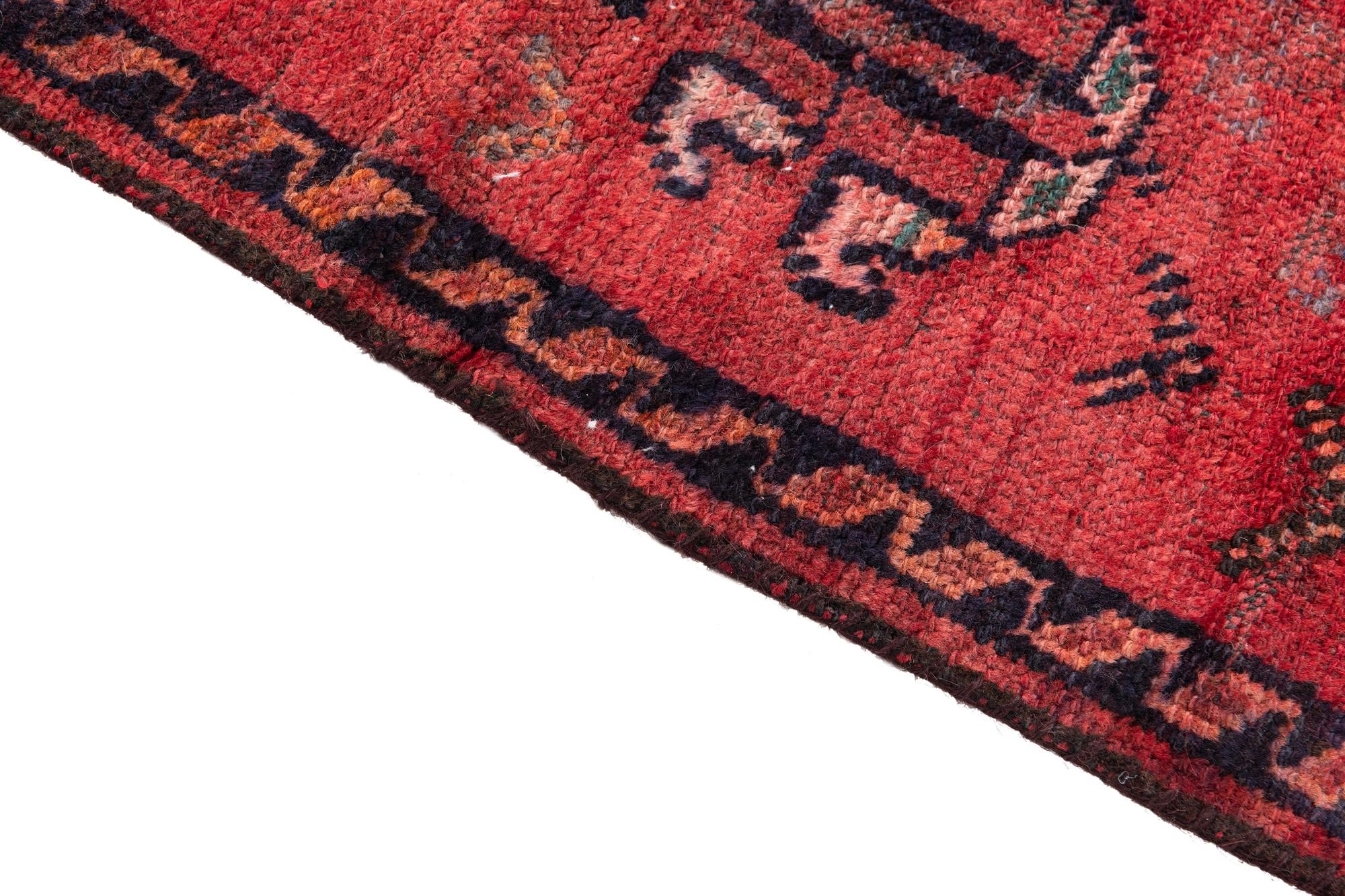 3' 10 x 7' 10 Hand Knotted Ultra Vintage Persian Wool Runner Rug