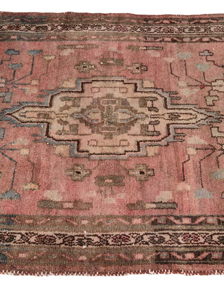 Detail image of 3' 7 x 8' 2  Hand Knotted Ultra Vintage Persian Wool Runner Rug