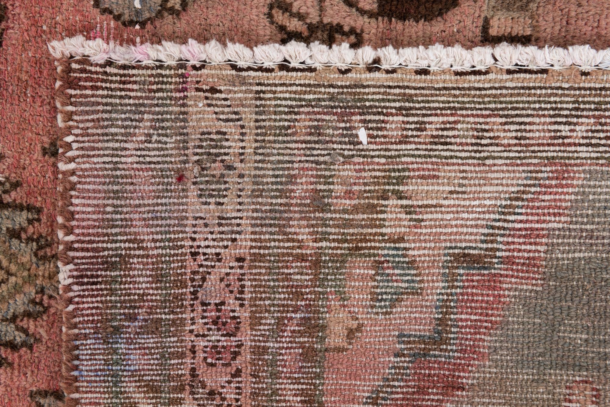 3' 7 x 8' 2 Hand Knotted Ultra Vintage Persian Wool Runner Rug