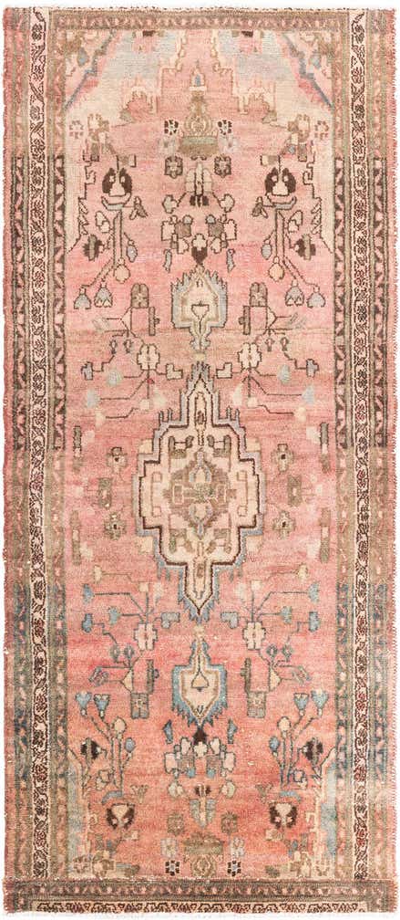 3' 7 x 8' 2 Hand Knotted Ultra Vintage Persian Wool Runner Rug