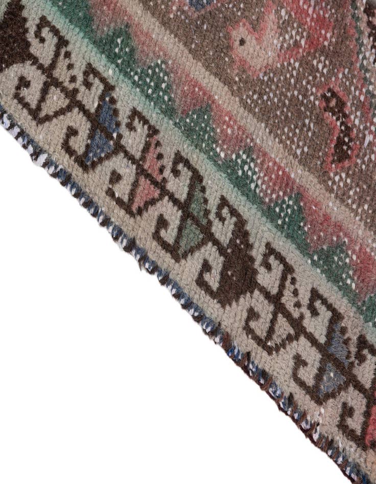 Detail image of 2' 9 x 6' 9  Hand Knotted Ultra Vintage Persian Wool Runner Rug