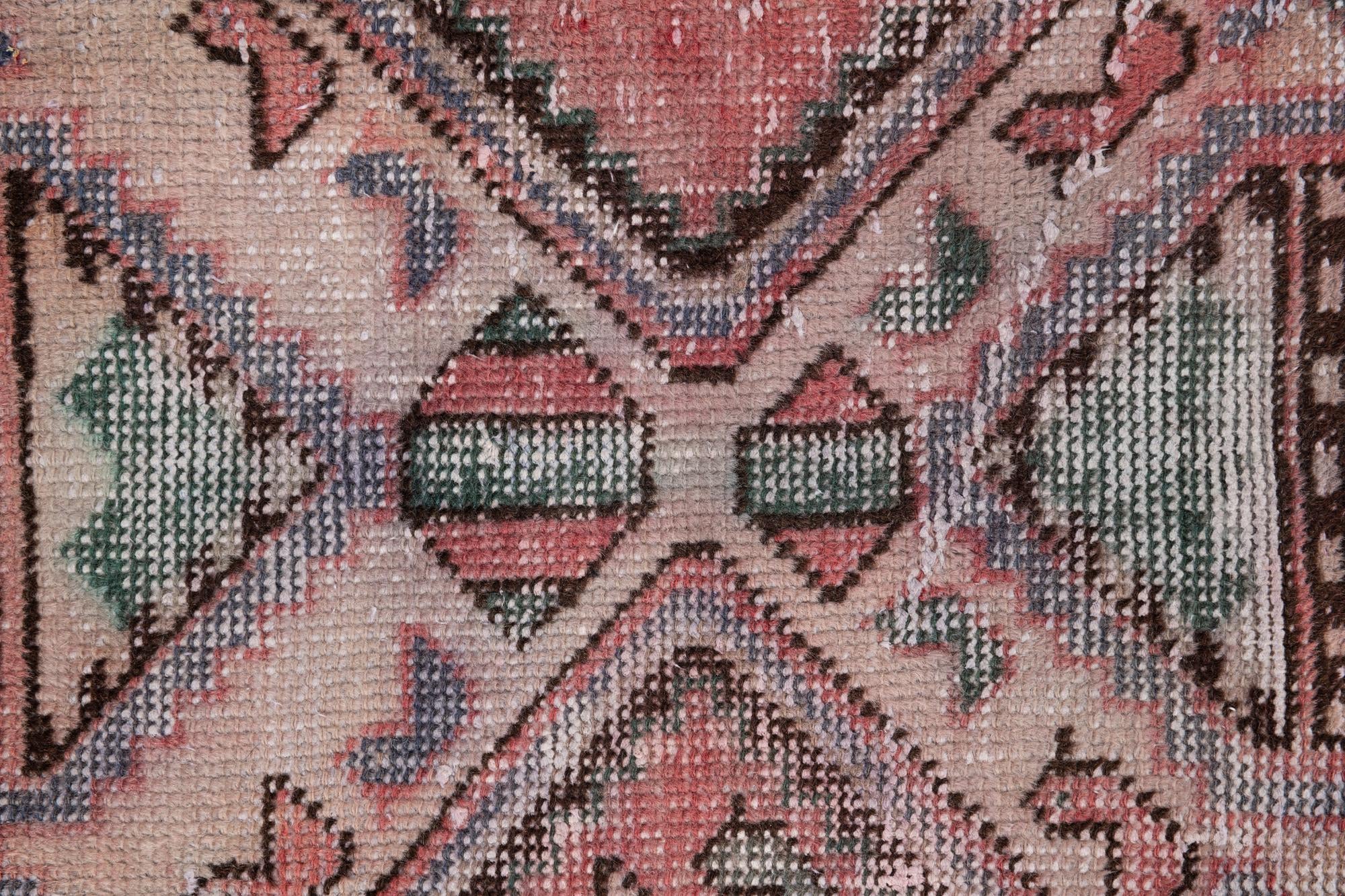 2' 9 x 6' 9 Hand Knotted Ultra Vintage Persian Wool Runner Rug
