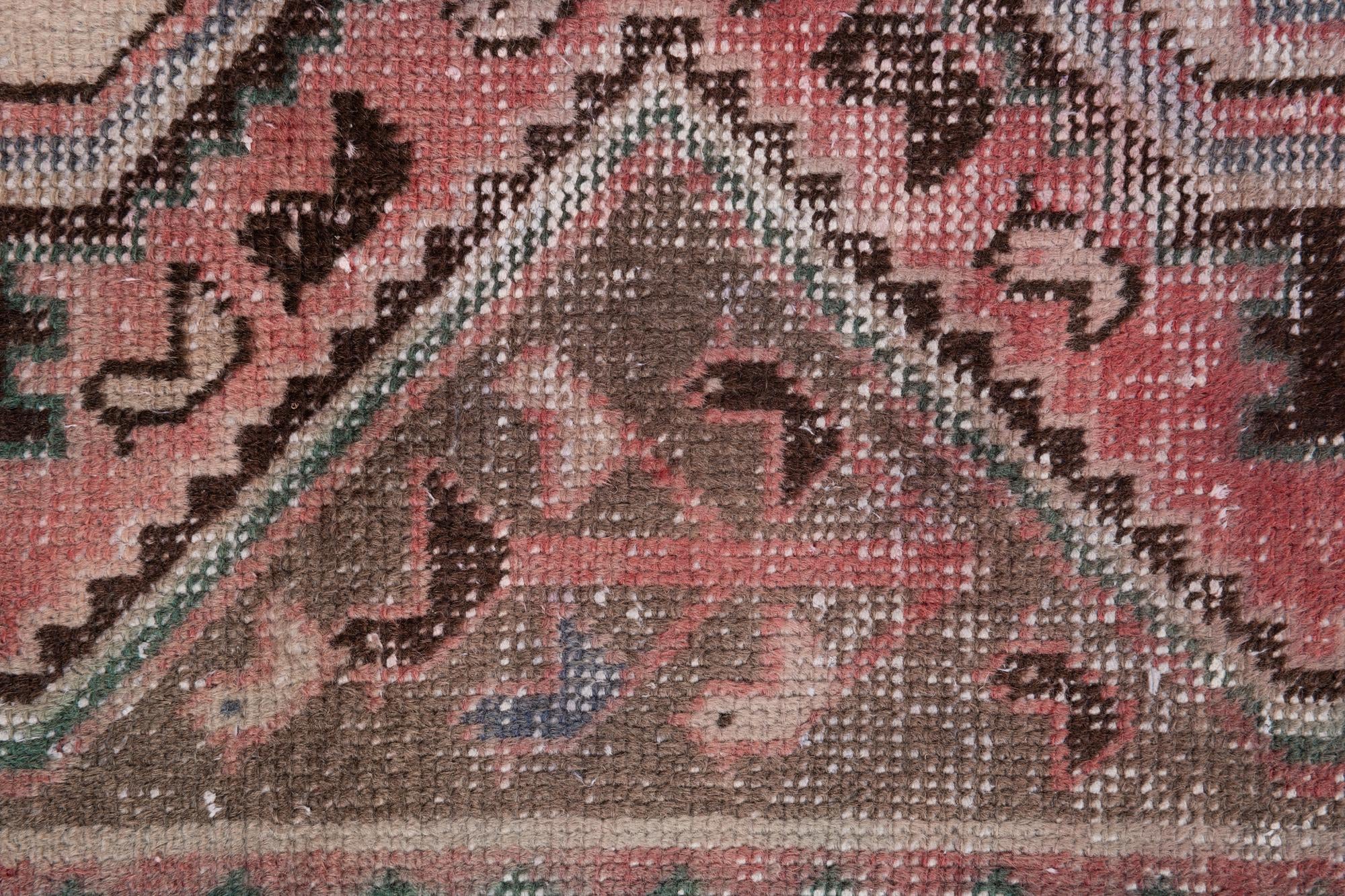 2' 9 x 6' 9 Hand Knotted Ultra Vintage Persian Wool Runner Rug