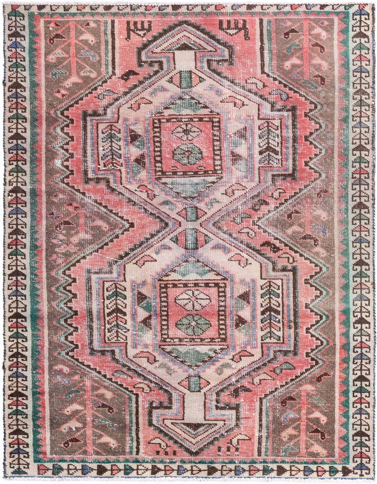 Detail image of 2' 9 x 6' 9 Hand Knotted Ultra Vintage Persian Wool Runner Rug