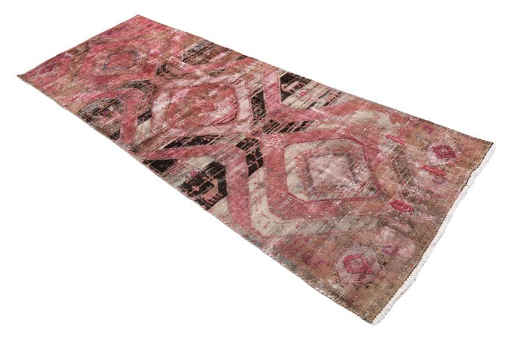 Detail image of 3' 1 x 8' 5 Hand Knotted Ultra Vintage Persian Wool Runner Rug