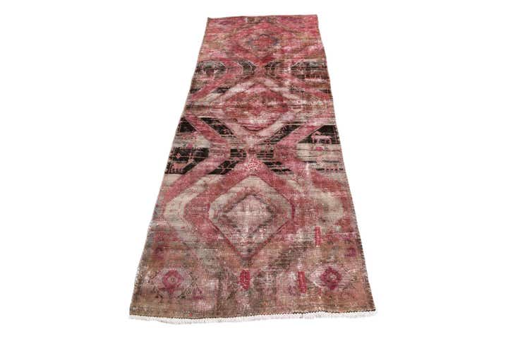 3' 1 x 8' 5 Hand Knotted Ultra Vintage Persian Wool Runner Rug