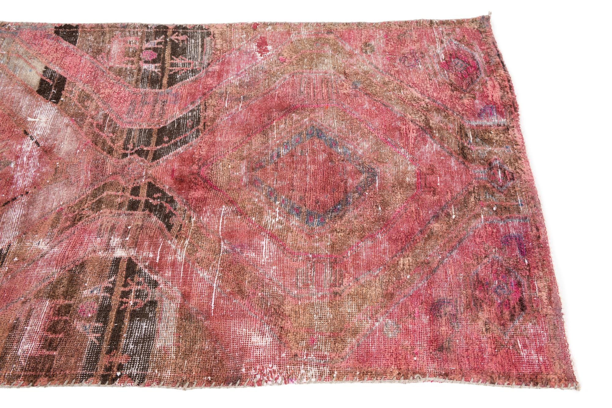 3' 1 x 8' 5 Hand Knotted Ultra Vintage Persian Wool Runner Rug