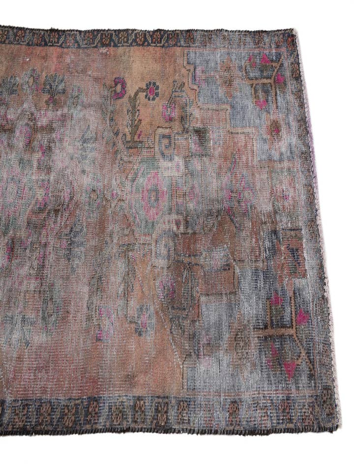 Detail image of 3' x 7'  Hand Knotted Ultra Vintage Persian Wool Runner Rug