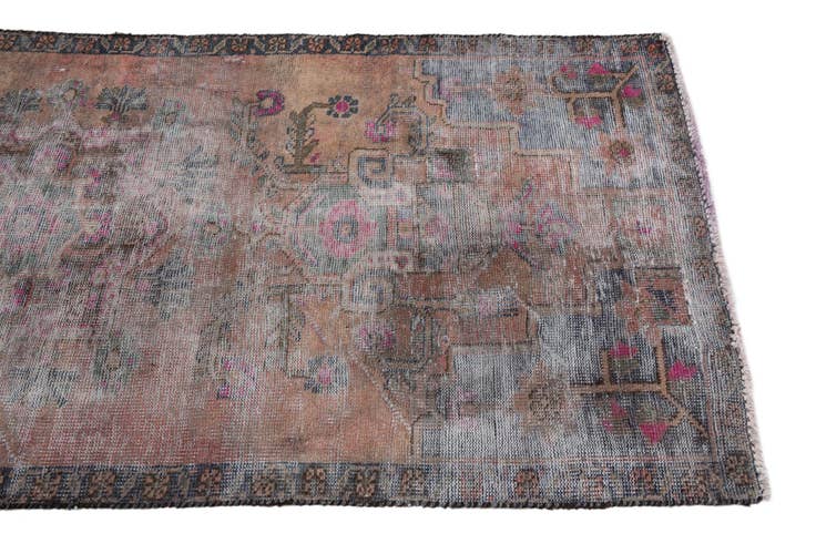 Detail image of 3' x 7' Hand Knotted Ultra Vintage Persian Wool Runner Rug