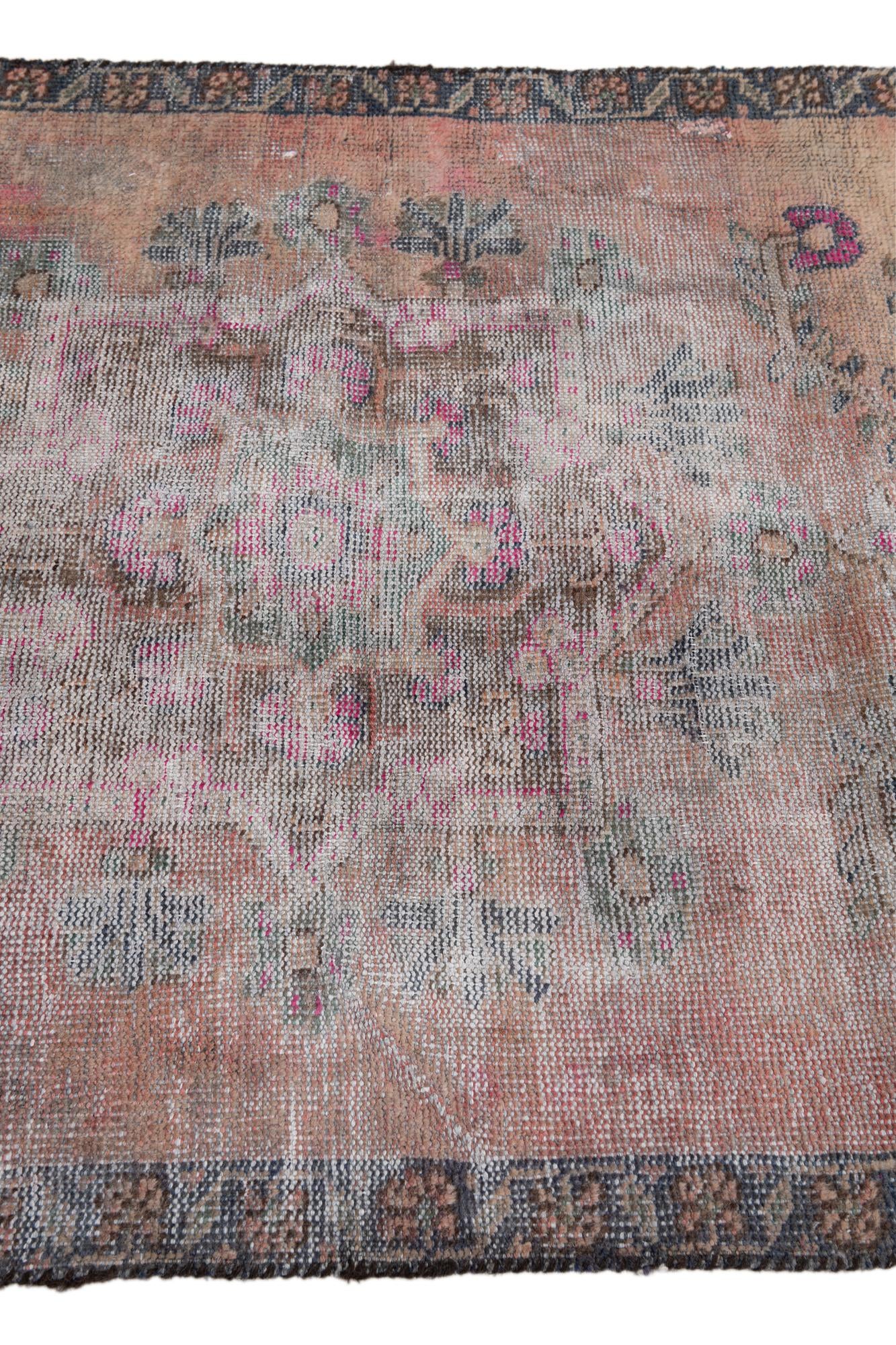 3' x 7' Hand Knotted Ultra Vintage Persian Wool Runner Rug