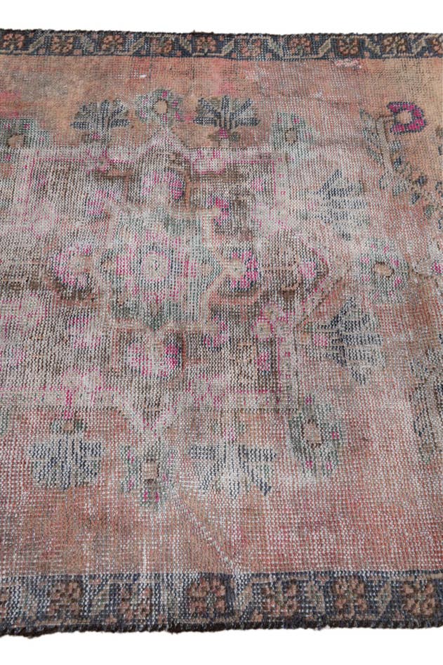 Detail image of 3' x 7' Hand Knotted Ultra Vintage Persian Wool Runner Rug