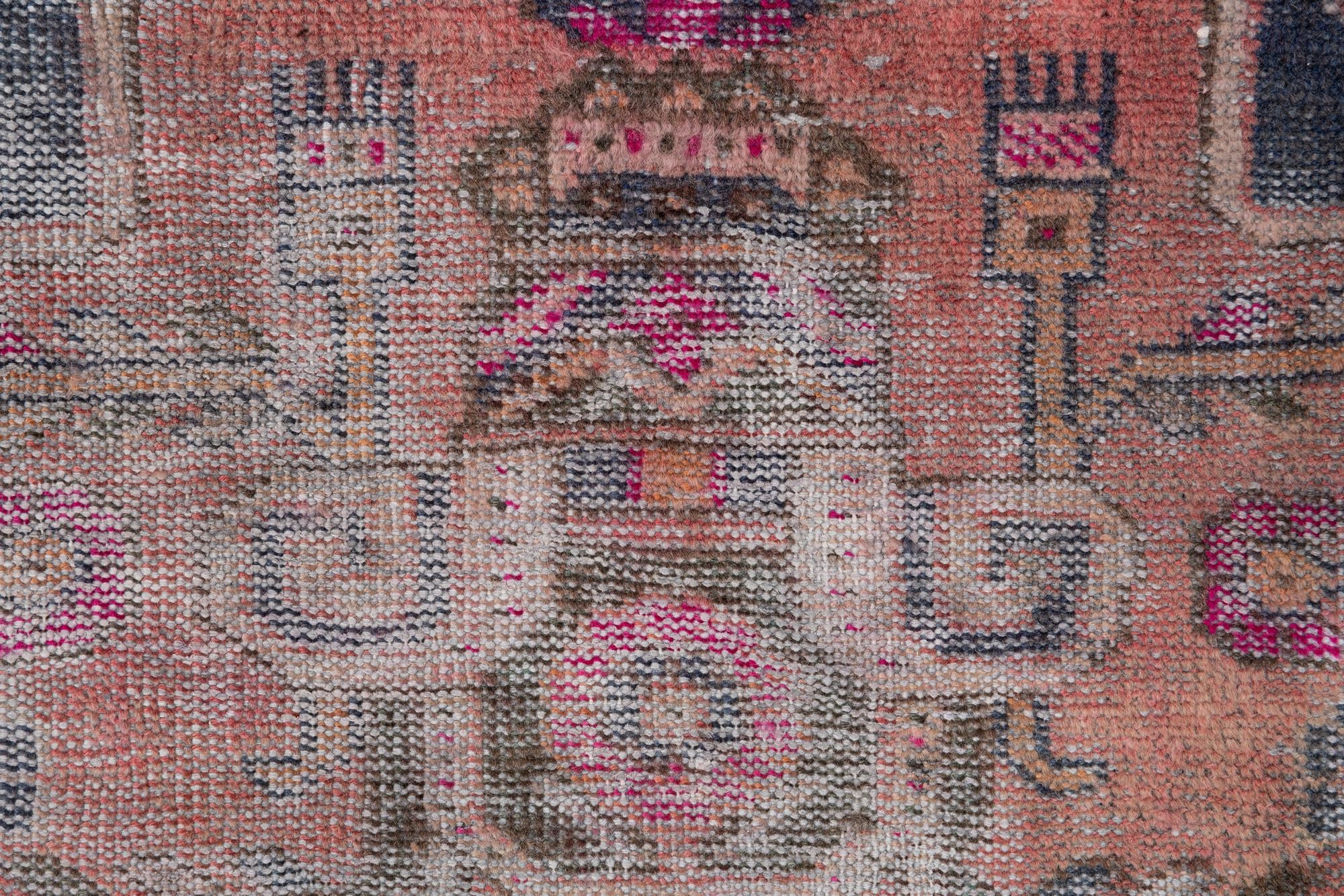 3' x 7' Hand Knotted Ultra Vintage Persian Wool Runner Rug