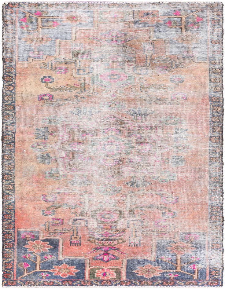 Detail image of 3' x 7' Hand Knotted Ultra Vintage Persian Wool Runner Rug