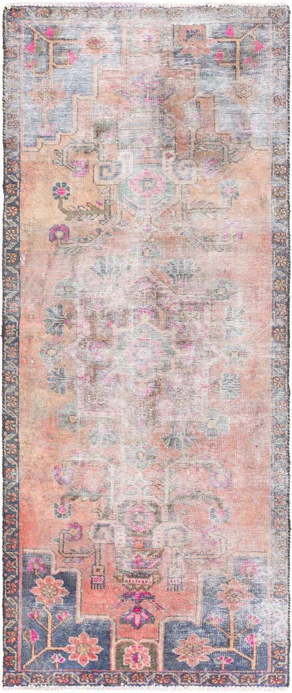 3' x 7' Hand Knotted Ultra Vintage Persian Wool Runner Rug