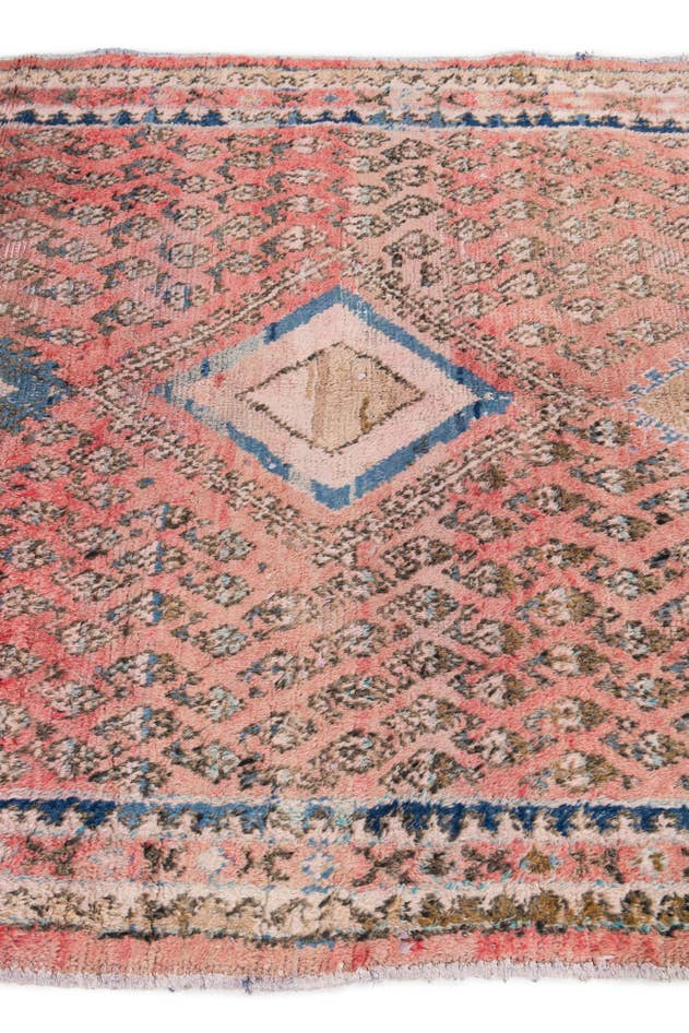 Detail image of 4' 6 x 10' 1 Hand Knotted Ultra Vintage Persian Wool Runner Rug