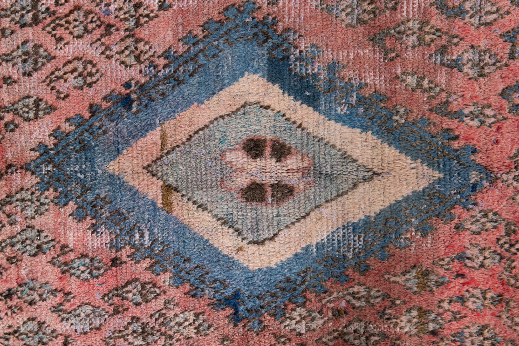 4' 6 x 10' 1 Hand Knotted Ultra Vintage Persian Wool Runner Rug