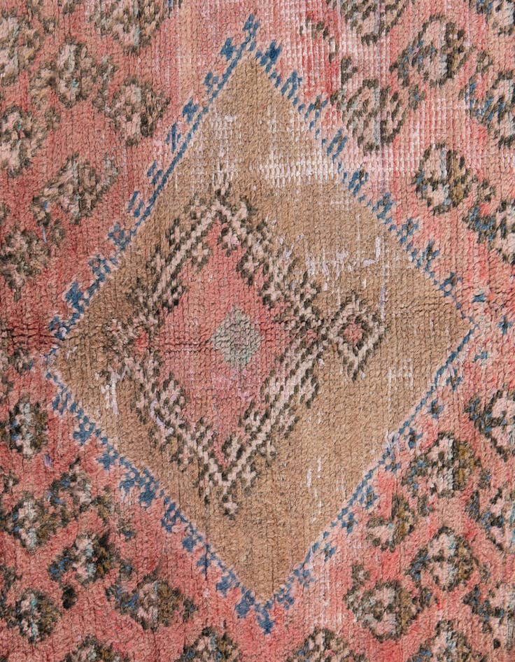 Detail image of 4' 6 x 10' 1  Hand Knotted Ultra Vintage Persian Wool Runner Rug