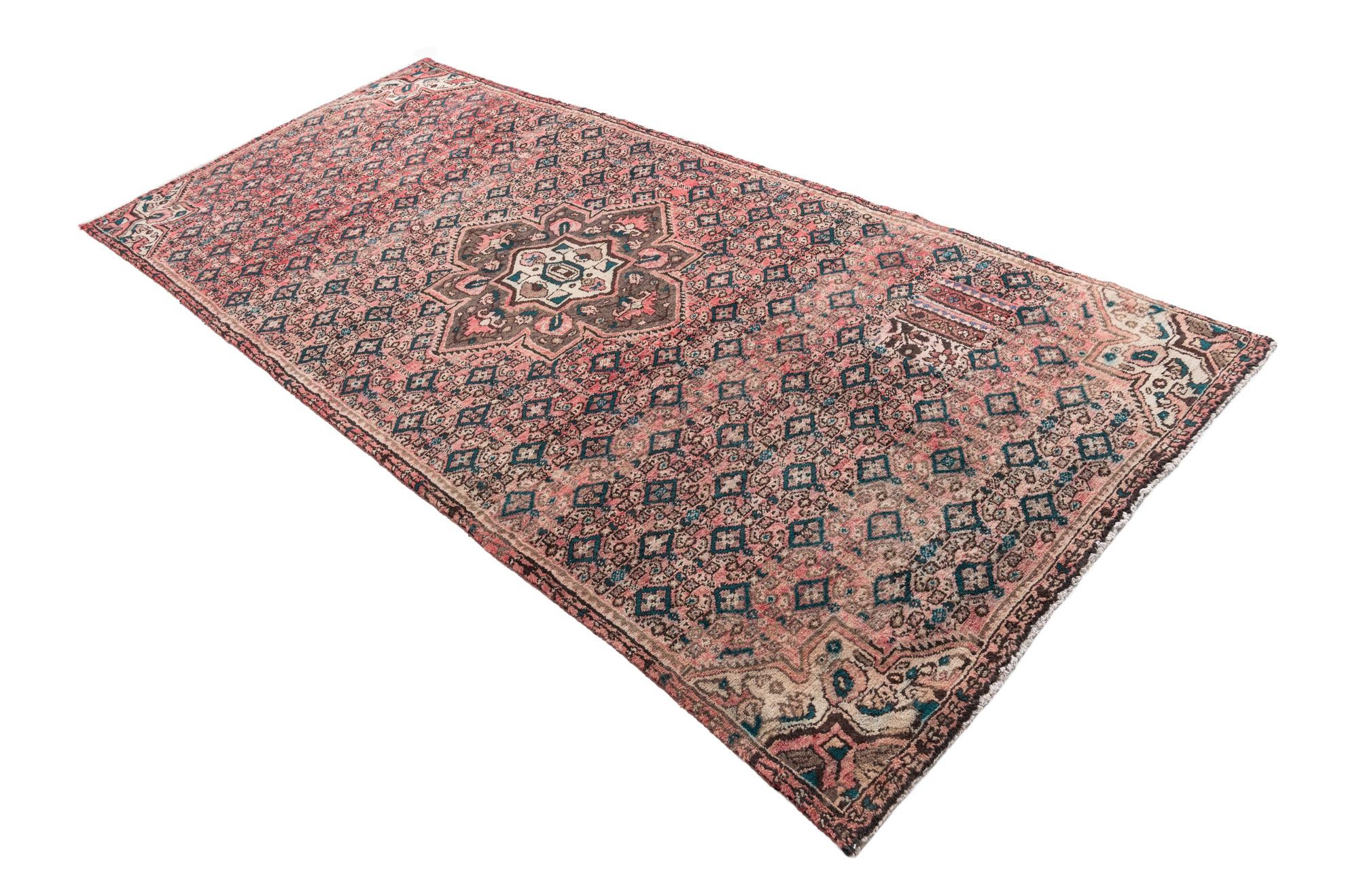 4' 7 x 10' Hand Knotted Ultra Vintage Persian Wool Runner Rug