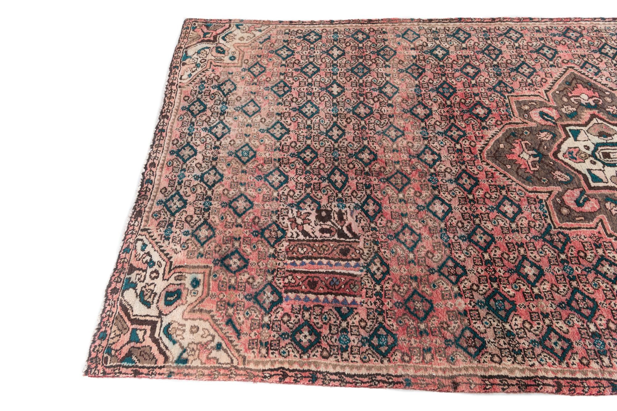 4' 7 x 10' Hand Knotted Ultra Vintage Persian Wool Runner Rug