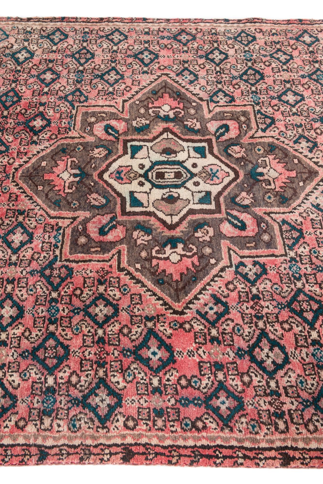 4' 7 x 10' Hand Knotted Ultra Vintage Persian Wool Runner Rug