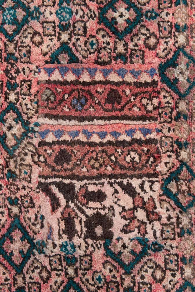 4' 7 x 10' Hand Knotted Ultra Vintage Persian Wool Runner Rug