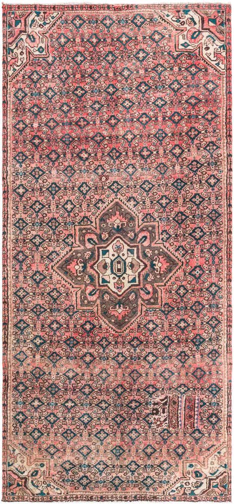 4' 7 x 10' Hand Knotted Ultra Vintage Persian Wool Runner Rug