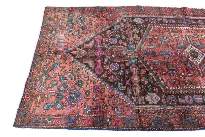 4' 1 x 9' 3 Hand Knotted Ultra Vintage Persian Wool Runner Rug