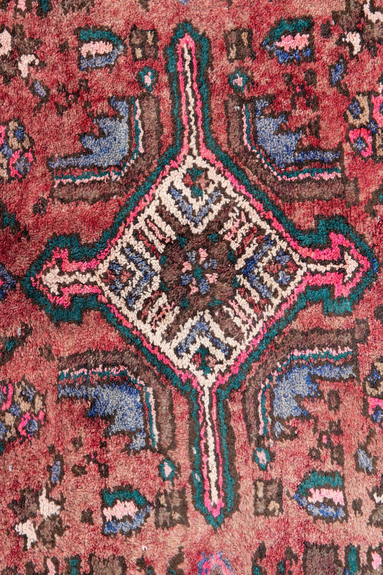 4' 1 x 9' 3 Hand Knotted Ultra Vintage Persian Wool Runner Rug