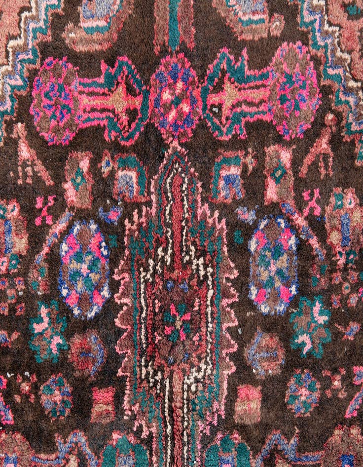 Detail image of 4' 1 x 9' 3  Hand Knotted Ultra Vintage Persian Wool Runner Rug