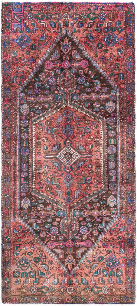 4' 1 x 9' 3 Hand Knotted Ultra Vintage Persian Wool Runner Rug