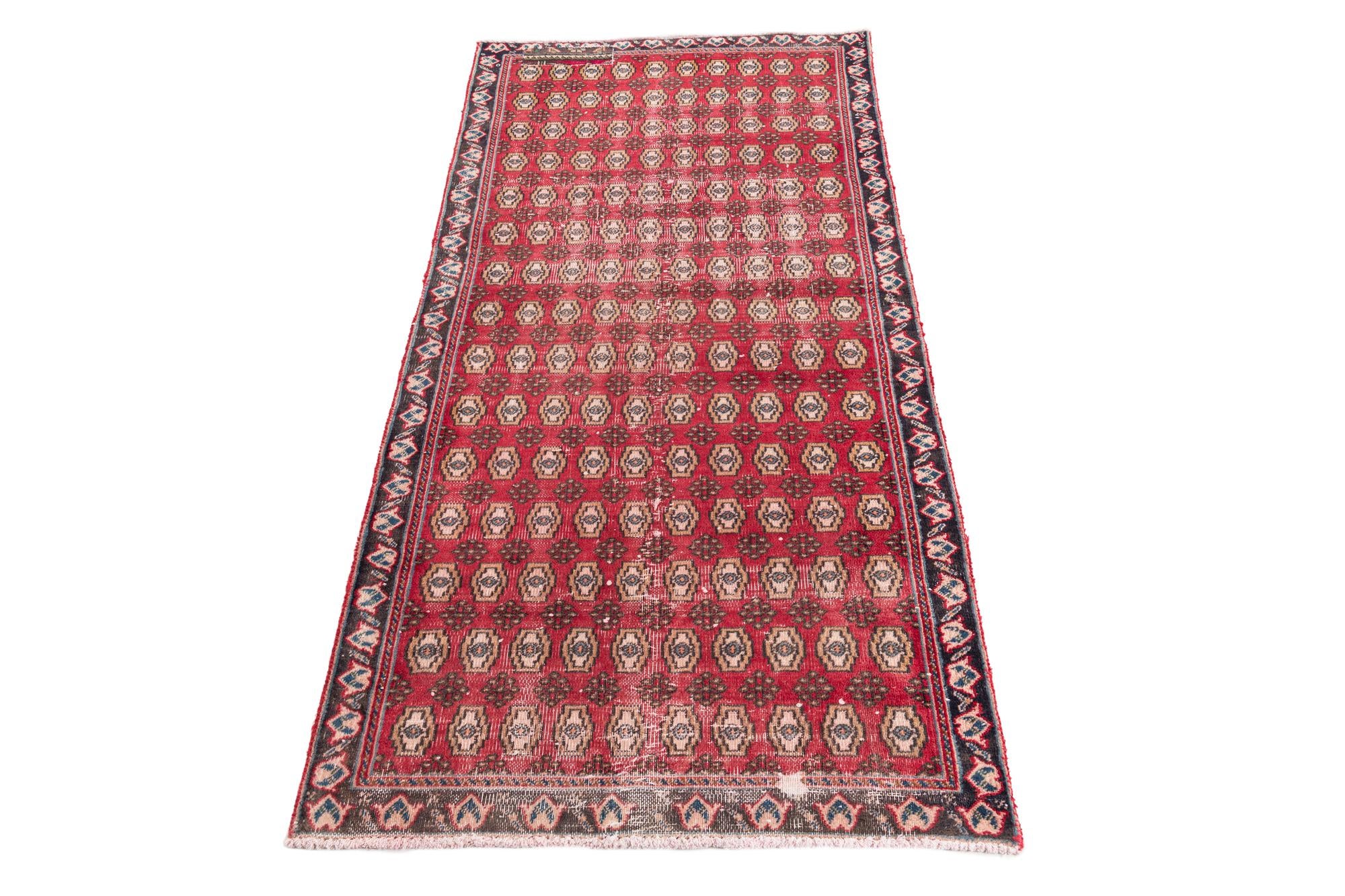 3' 1 x 6' 3 Hand Knotted Ultra Vintage Persian Wool Runner Rug