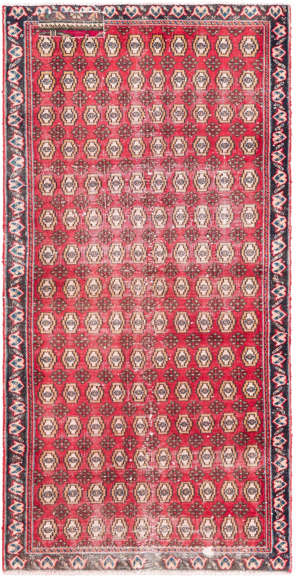 3' 1 x 6' 3 Hand Knotted Ultra Vintage Persian Wool Runner Rug