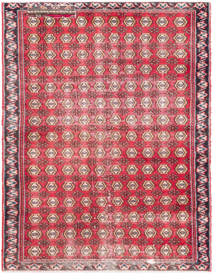 Detail image of 3' 1 x 6' 3 Hand Knotted Ultra Vintage Persian Wool Runner Rug