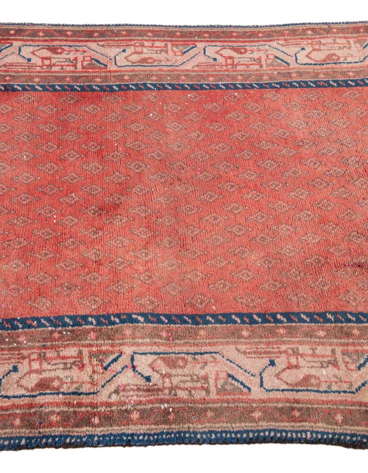 Detail image of 3' 2 x 10' 2  Hand Knotted Ultra Vintage Persian Wool Runner Rug