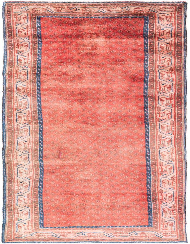 Detail image of 3' 2 x 10' 2 Hand Knotted Ultra Vintage Persian Wool Runner Rug