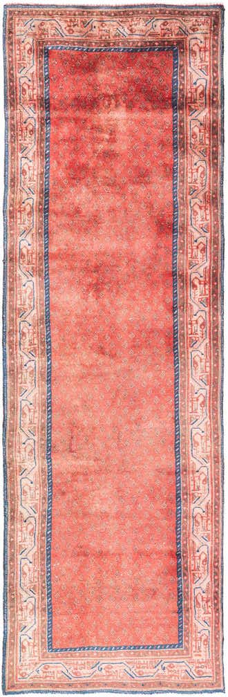 3' 2 x 10' 2 Hand Knotted Ultra Vintage Persian Wool Runner Rug