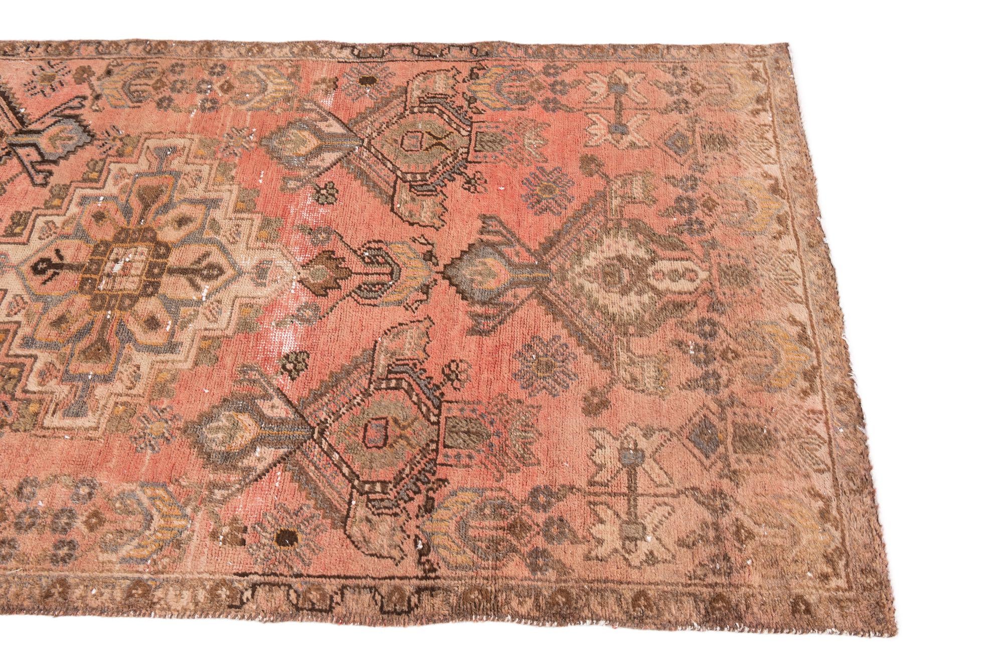 3' 6 x 7' 2 Hand Knotted Ultra Vintage Persian Wool Runner Rug