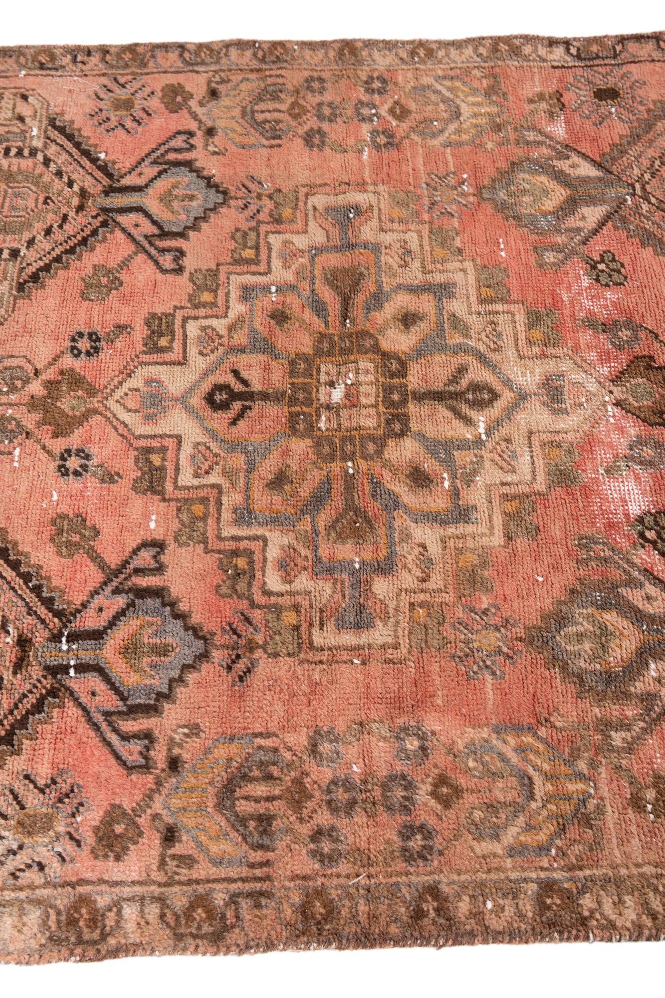 3' 6 x 7' 2 Hand Knotted Ultra Vintage Persian Wool Runner Rug
