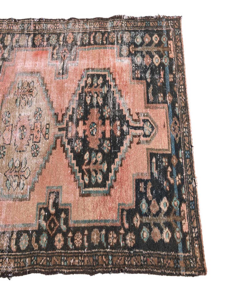 Detail image of 2' 9 x 8' 10  Hand Knotted Ultra Vintage Persian Wool Runner Rug