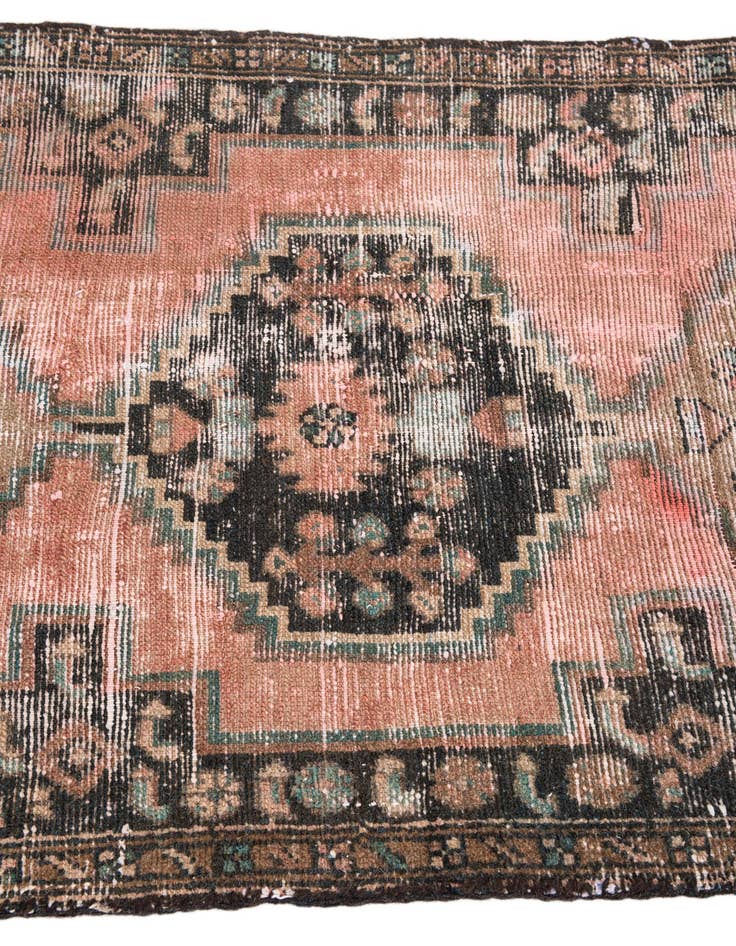 Detail image of 2' 9 x 8' 10  Hand Knotted Ultra Vintage Persian Wool Runner Rug